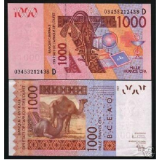 West Africa Mali Зап. Африка Малі / D - 1000 Francs 2019 aUNC