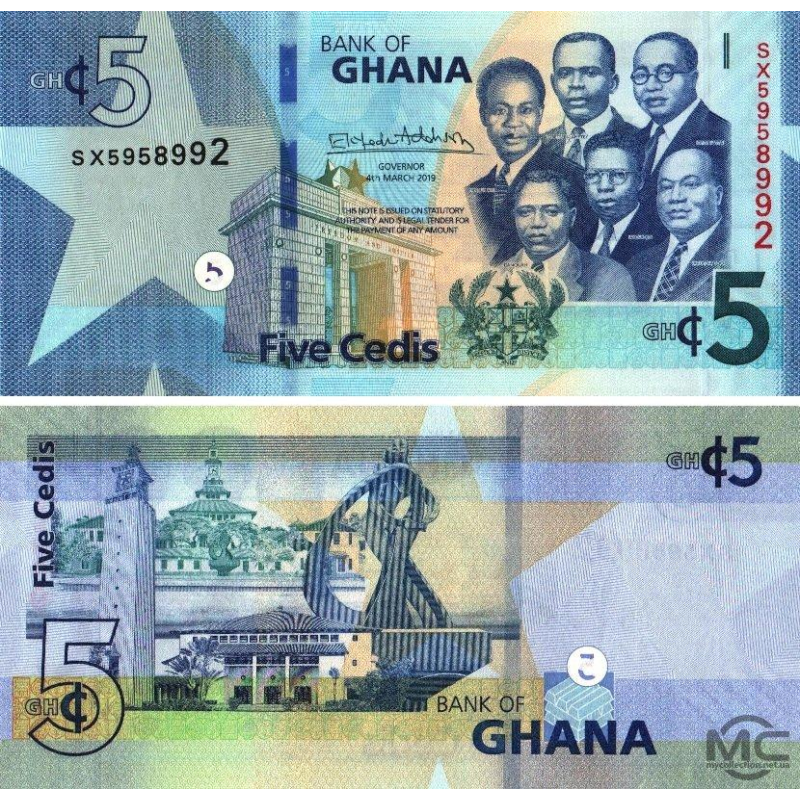 ГАНА New GHANA 5 CEDIS 2019 Unc