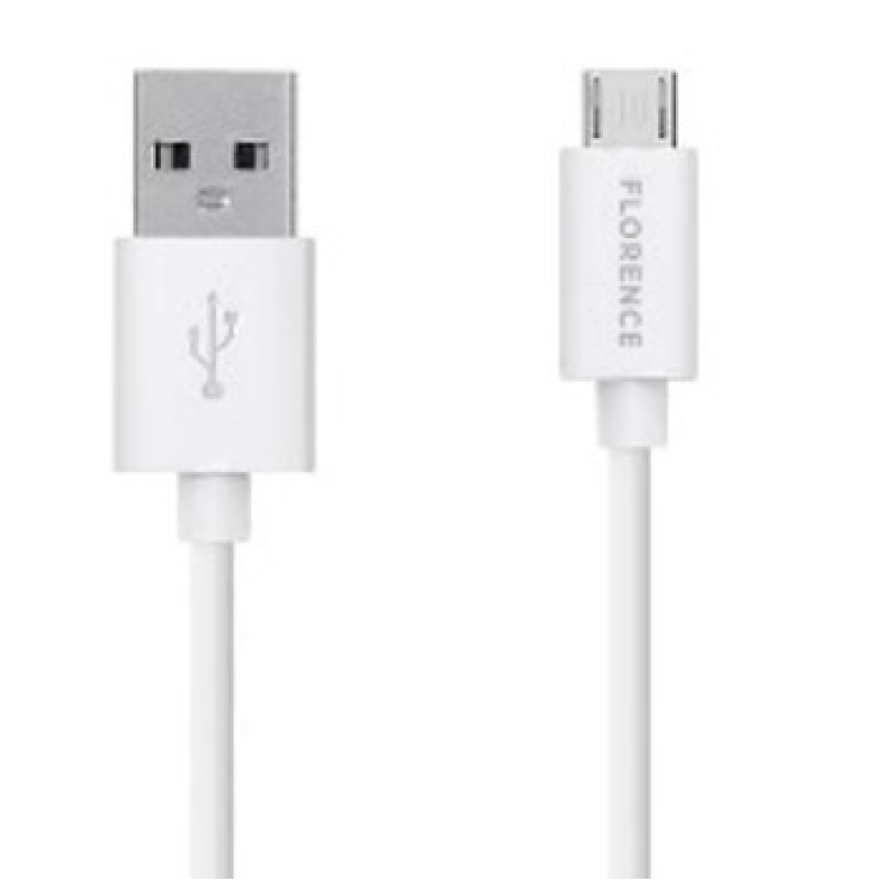 Дата кабель FLORENCE microUSB 1m 2 A White (FL-2110-WM) Дата кабель FLORENCE microUSB 1m 2 A White (FL-2110-WM)