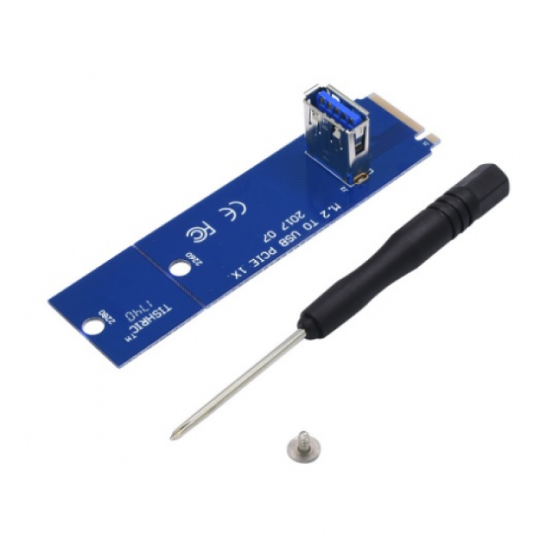 Адаптер M2-PCI-e x16, USB, викрутка + Пакет Адаптер M2-PCI-e x16, USB, викрутка + Пакет