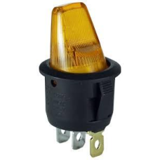 Перемикач KCD1-101N-7, ON-OFF, (4pin) жовтий