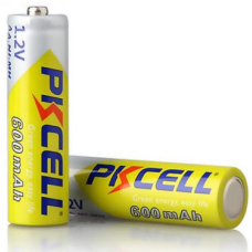Аккумулятор PKCELL 1.2V AA 600mAh NiMH Rechargeable Battery, 2 штуки в блистере