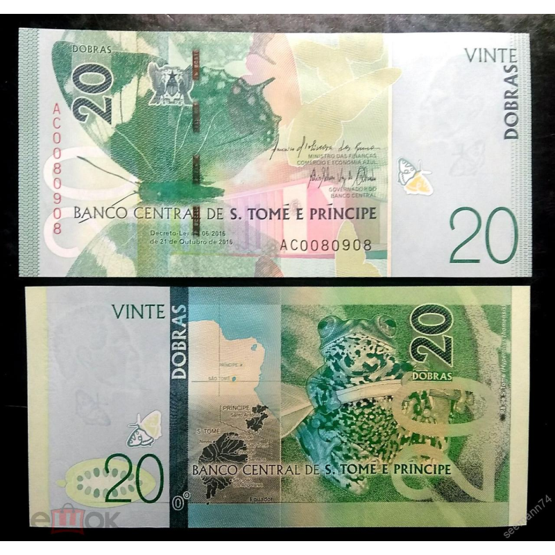 Сан-Томе і Прінсіпі 20 добра 2016 UNC Сан-Томе і Прінсіпі 20 добра 2016 UNC