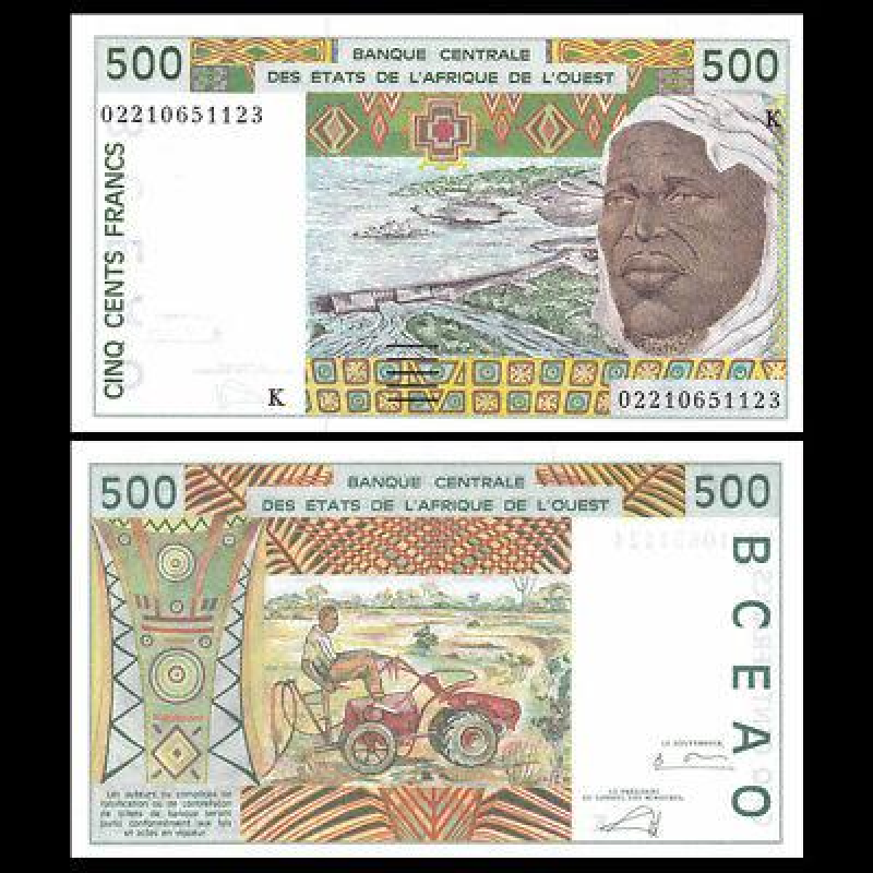 ЗАХІДНА АФРИКА 710Km WEST AFRICAN STATES SENEGAL 500 FRANCS 2002 Unc ЗАХІДНА АФРИКА 710Km WEST AFRICAN STATES SENEGAL 500 FRANCS 2002 Unc