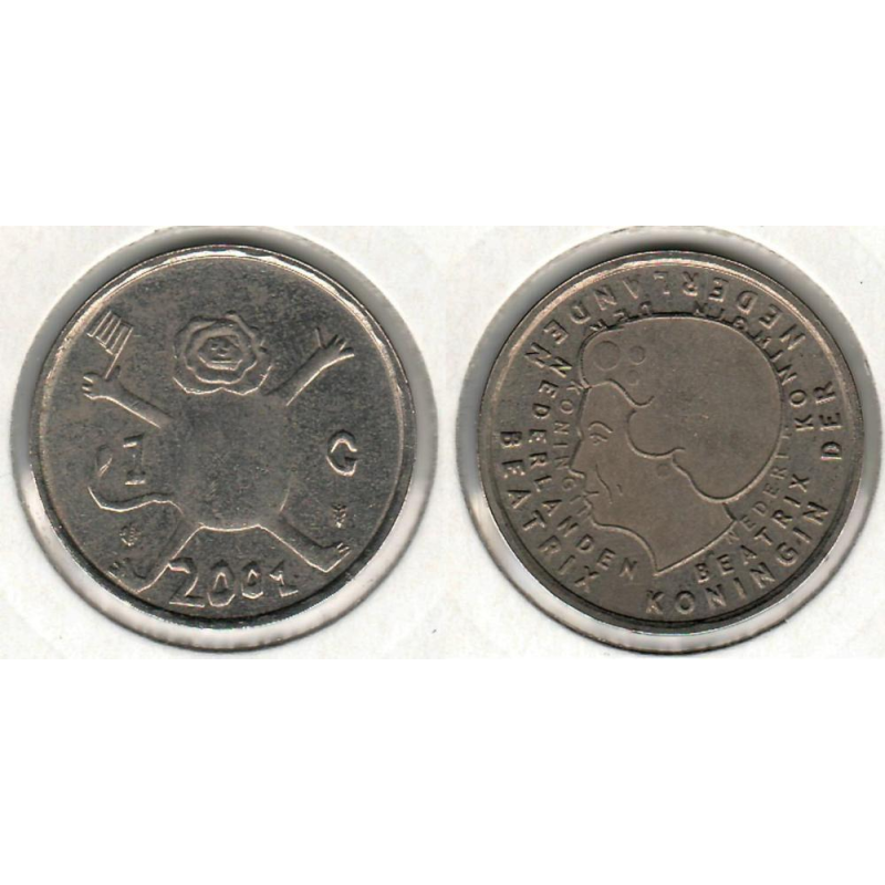 Нідерланди 1 гульден 2001 «Останній гульден» VF (KM#233) Нідерланди 1 гульден 2001 «Останній гульден» VF (KM#233)