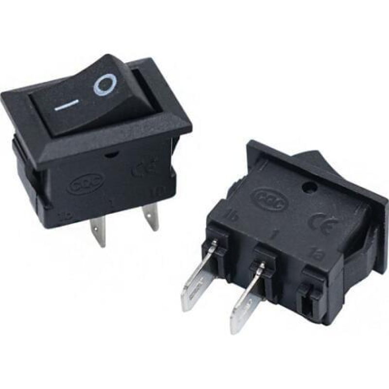 Перемикач KCD5-101 ON-OFF (2pin) чорний Daier міні Перемикач KCD5-101 ON-OFF (2pin) чорний Daier міні