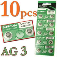 Батарейка таблетка LR41/192 AG3/1.55 v Suncom Alkaline Battery (Блістер 10шт.)