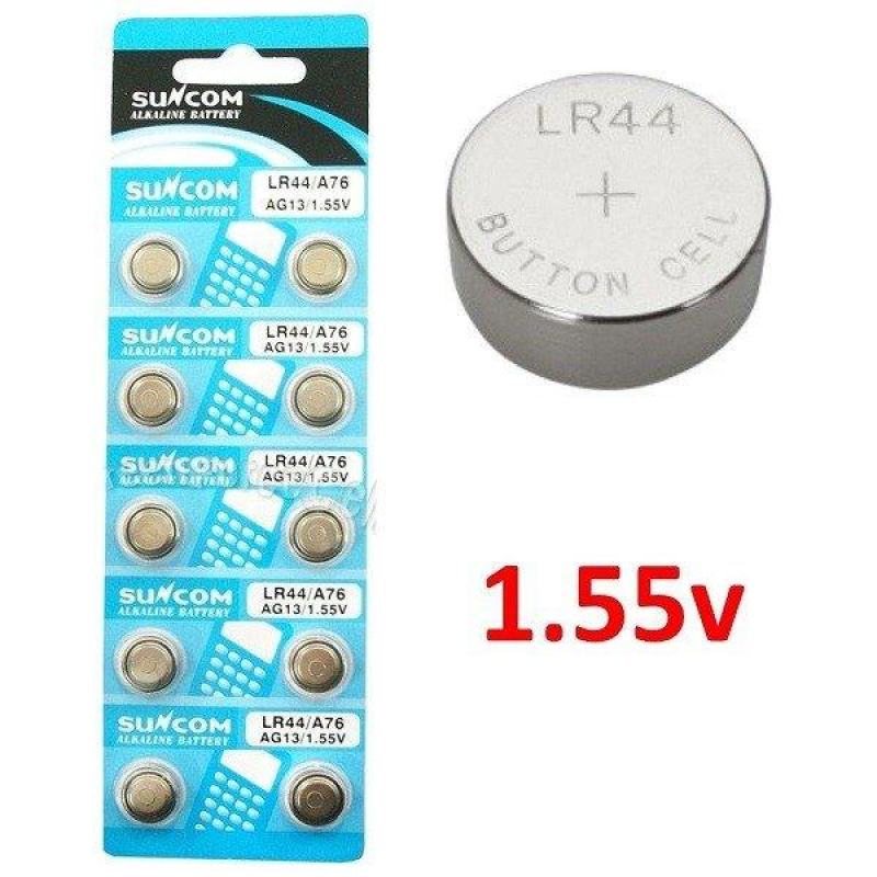 Батарейка таблетка LR44/A76 AG13/1.55 v Suncom Alkaline Battery (Блістер 10шт.) Батарейка таблетка LR44/A76 AG13/1.55 v Suncom Alkaline Battery (Блістер 10шт.)