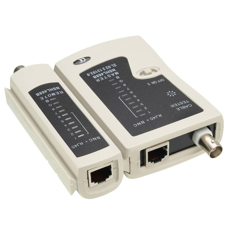 Тестер кабельний Merlion NSHL468BNC, RJ-11 + BNC, батарейки в комплекті немає