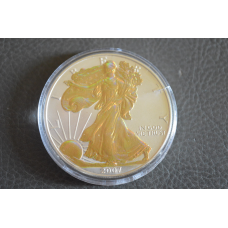 1 Долар Америка 2007 Пруф. 1 унц. срібло - позолота