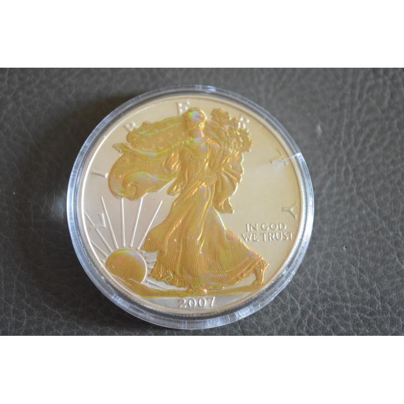1 Долар Америка 2007 Пруф. 1 унц. срібло - позолота 1 Долар Америка 2007 Пруф. 1 унц. срібло - позолота