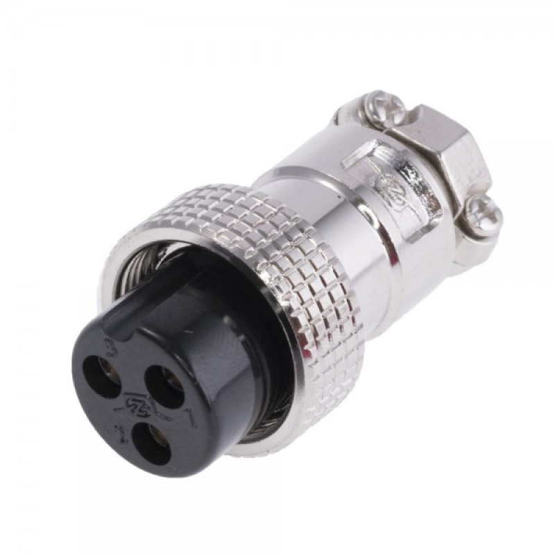 Роз“єм MIC 323 mini (гніздо), під кабель, 3pin, діам.-12мм Роз“єм MIC 323 mini (гніздо), під кабель, 3pin, діам.-12мм