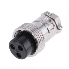 Роз“єм MIC 323, (гніздо), під кабель, 3pin, діам.-16мм