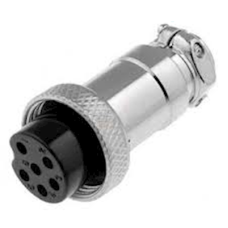 Роз“єм MIC 326 mini (гніздо), під кабель, 6 pin, діам.-12мм