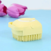 Силіконова мочалка щетка з дозатором Silicone Massage Bath Brush LD-588 жовтий
