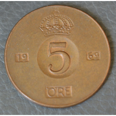 Швеція 5 ері 1969год (1)