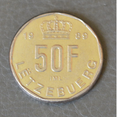 Люксембург 50 франків 1989 рік (АЗ)