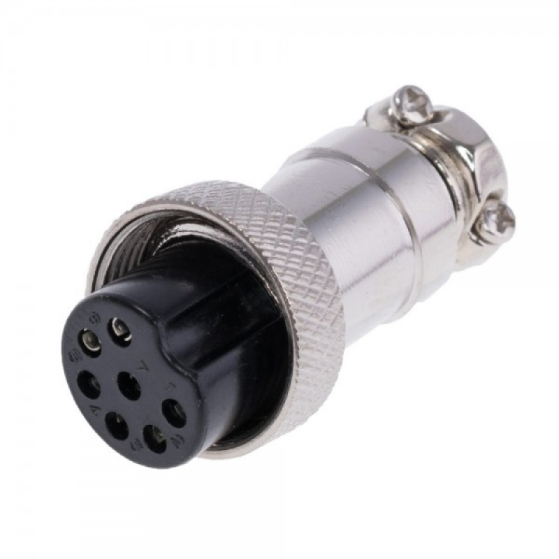 Роз“єм MIC 327, (гніздо), під кабель, 7pin, діам.-16мм Роз“єм MIC 327, (гніздо), під кабель, 7pin, діам.-16мм