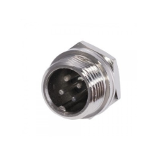 Роз“єм MIC 334 mini (штекер), монтажний, 4pin, діам.-12мм