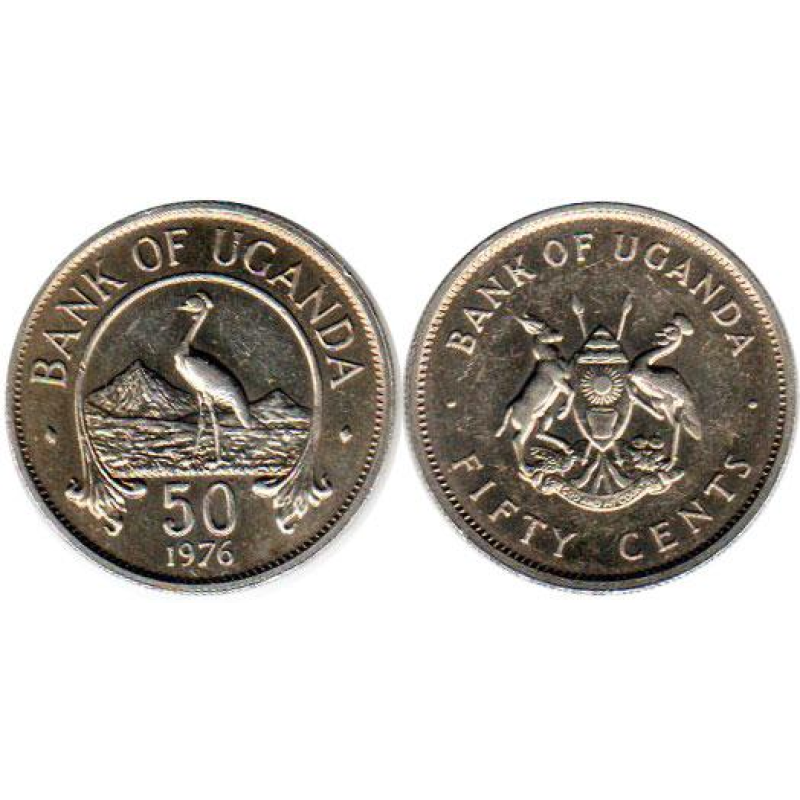 Уганда, 50 центів 1976 року (АГ) Уганда, 50 центів 1976 року (АГ)