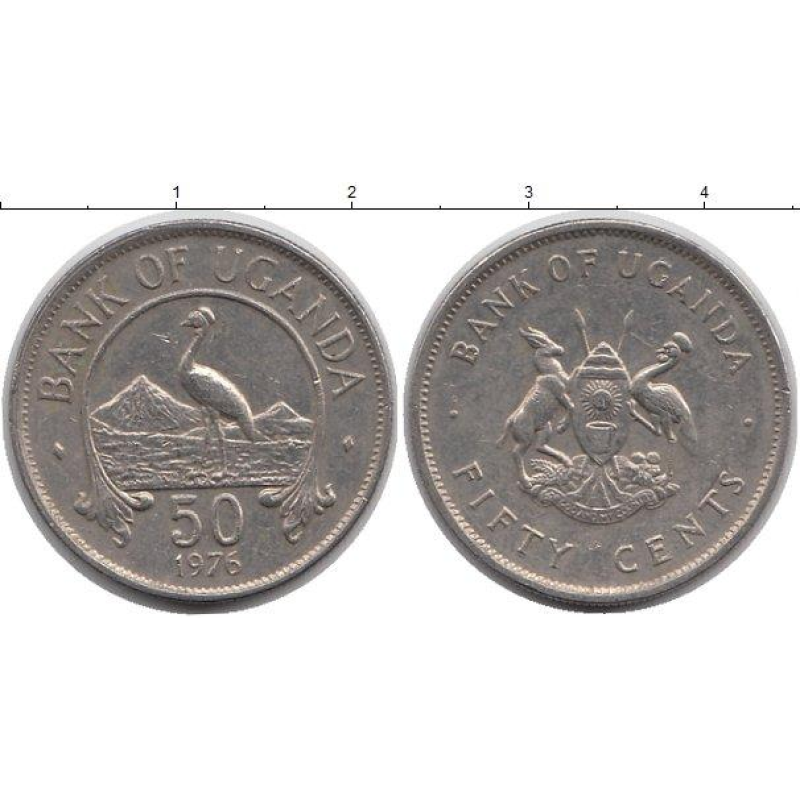 Уганда, 50 центів 1976 року (АГ) Уганда, 50 центів 1976 року (АГ)