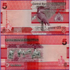 Gambia Гамбия - 5 Dalasis 2019 UNC