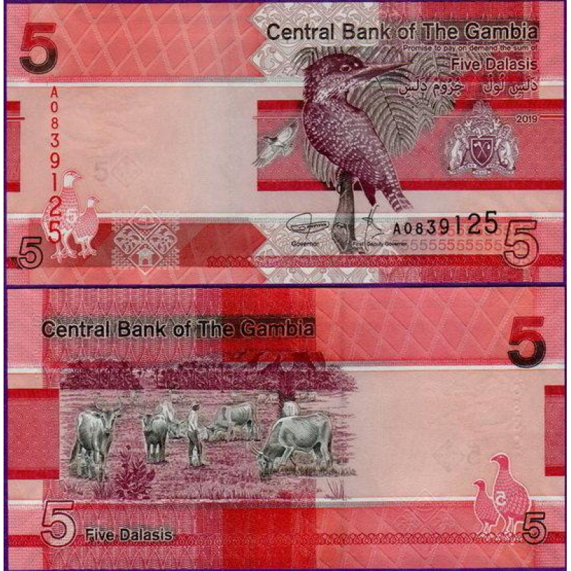 Gambia Гамбия - 5 Dalasis 2019 UNC Gambia Гамбия - 5 Dalasis 2019 UNC