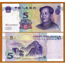 China Китай - 5 Yuan 2005 Pick 903 UNC