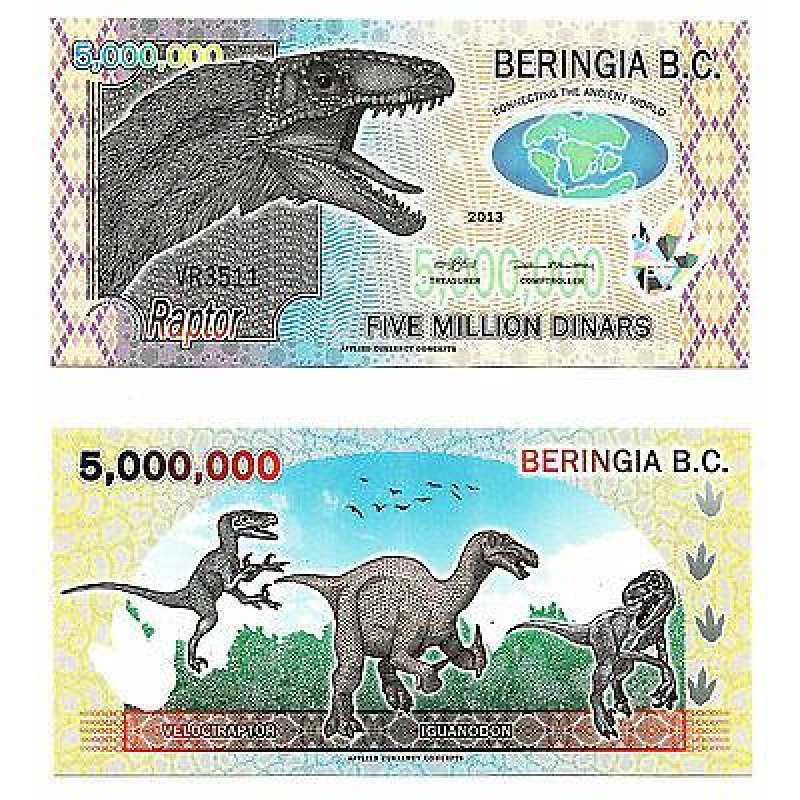 Beringia Берингия - 5000000 Dinars 2013 UNC Beringia Берингия - 5000000 Dinars 2013 UNC