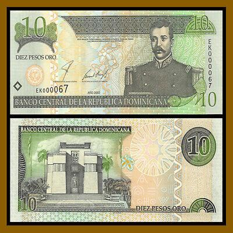 Домінікана/Dominican Rep 10 Pesos 2002 P168b UNC Домінікана/Dominican Rep 10 Pesos 2002 P168b UNC