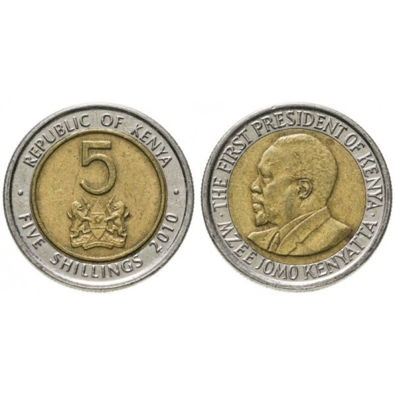 Kenya Кенія 5 Shillings 2005-2010