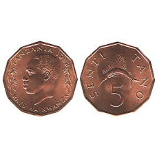 Tanzania Танзанія — 5 Senti 1982 UNC