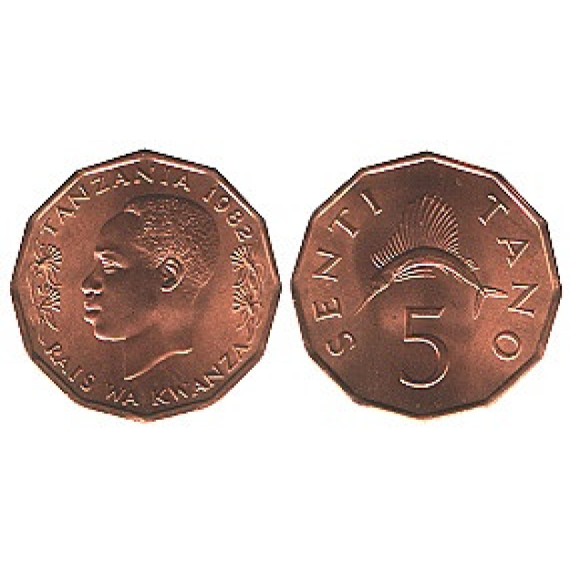 Tanzania Танзанія — 5 Senti 1982 UNC Tanzania Танзанія — 5 Senti 1982 UNC