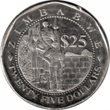 Zimbabwe Зимбабве  25  Dollars 2003 UNC