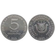 Burundi Бурунді 5 Francs 1980 UNC