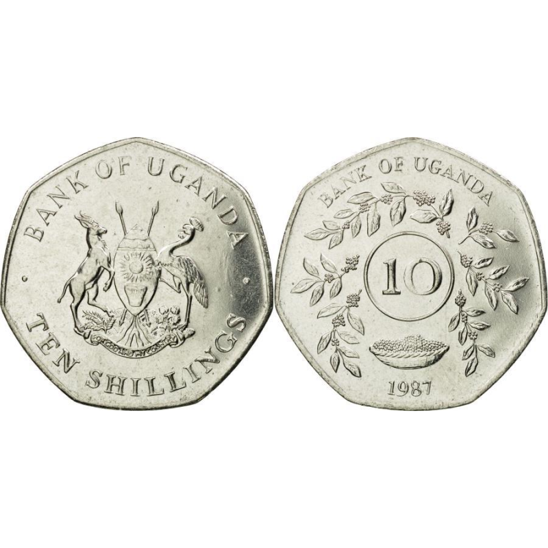 Uganda Уганда - 10 Shillings 1987 UNC Uganda Уганда - 10 Shillings 1987 UNC