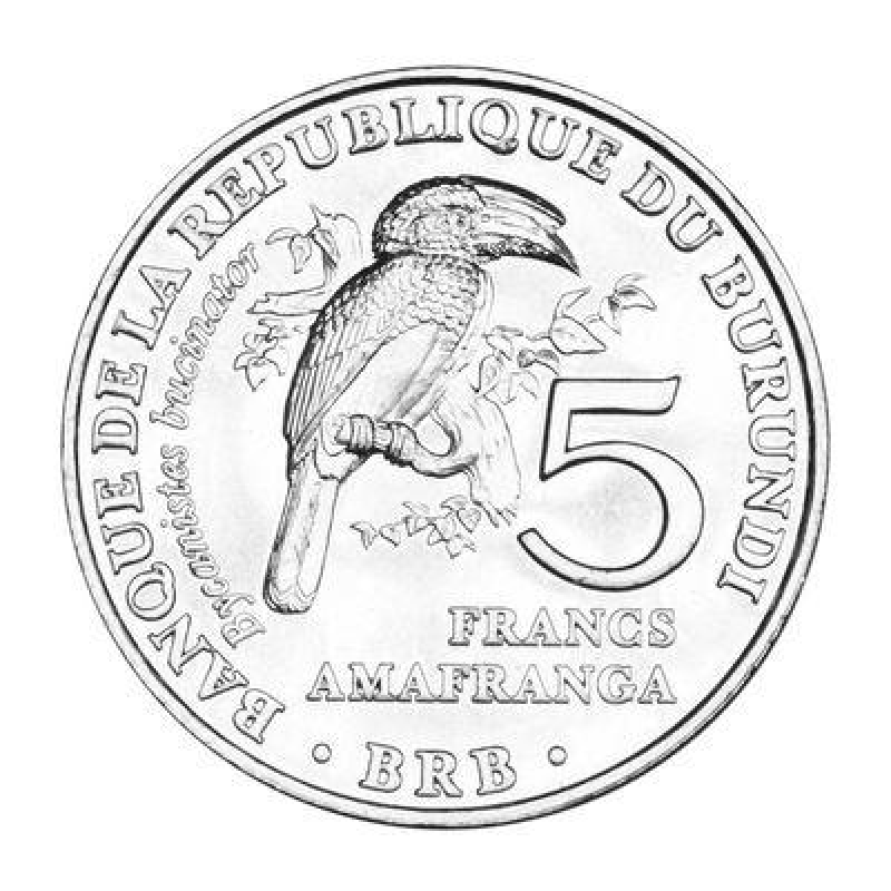 Burundi Бурунді — 5 Francs 2014 UNC птиця Burundi Бурунді — 5 Francs 2014 UNC птиця