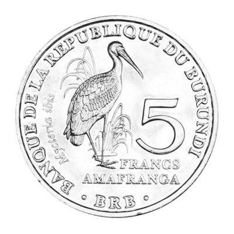 Burundi Бурунді — 5 Francs 2014 UNC птиця Burundi Бурунді — 5 Francs 2014 UNC птиця
