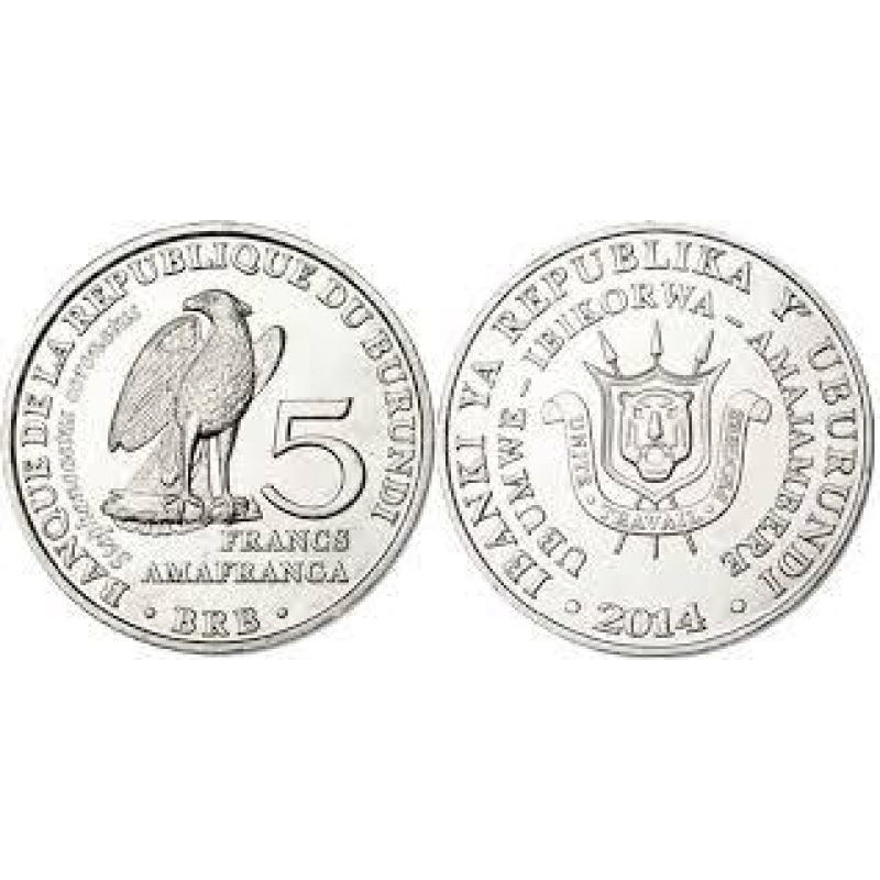 Burundi Бурунди - 5 Francs 2014 UNC птица