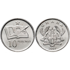 Ghana Гана 10 Pesewa 2007 UNC