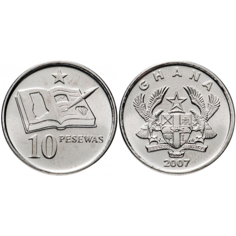 Ghana Гана 10 Pesewa 2007 UNC Ghana Гана 10 Pesewa 2007 UNC