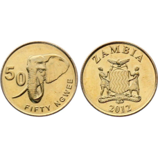 Zambia↑ 50 Ngwee 2012 UNC