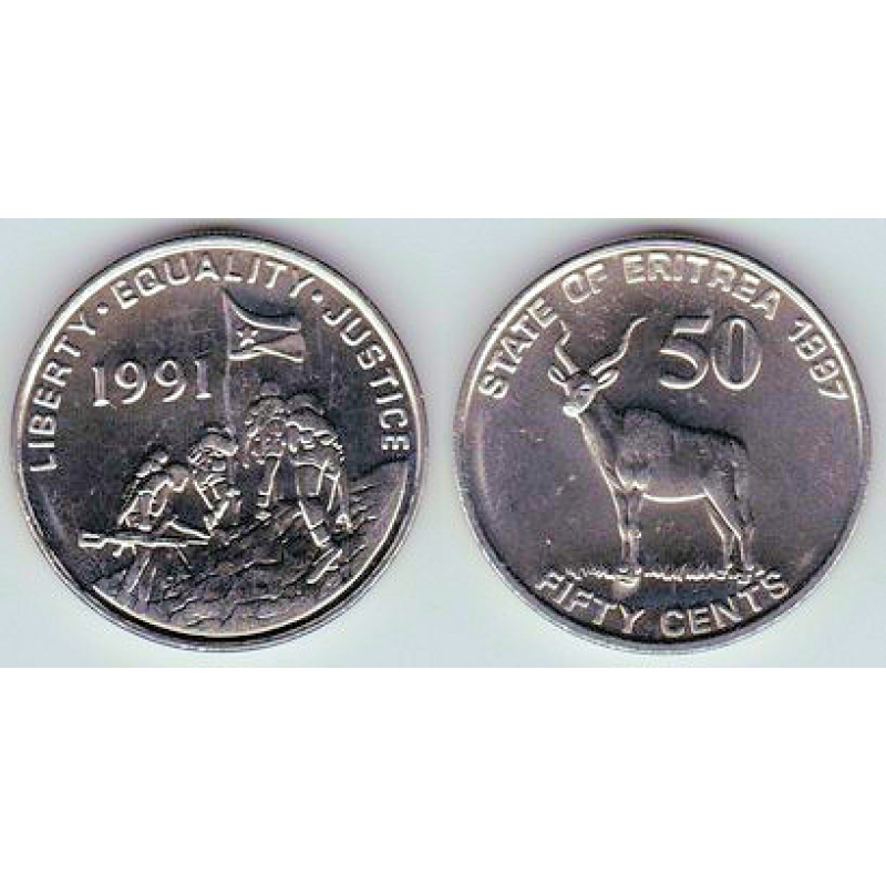 Eritrea Еритрея 50 Cents 1997 UNC Eritrea Еритрея 50 Cents 1997 UNC