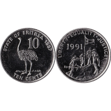 Eritrea Еритрея 10 Cents 1997 UNC