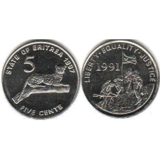 Eritrea Еритрея 5 Cents 1997 UNC