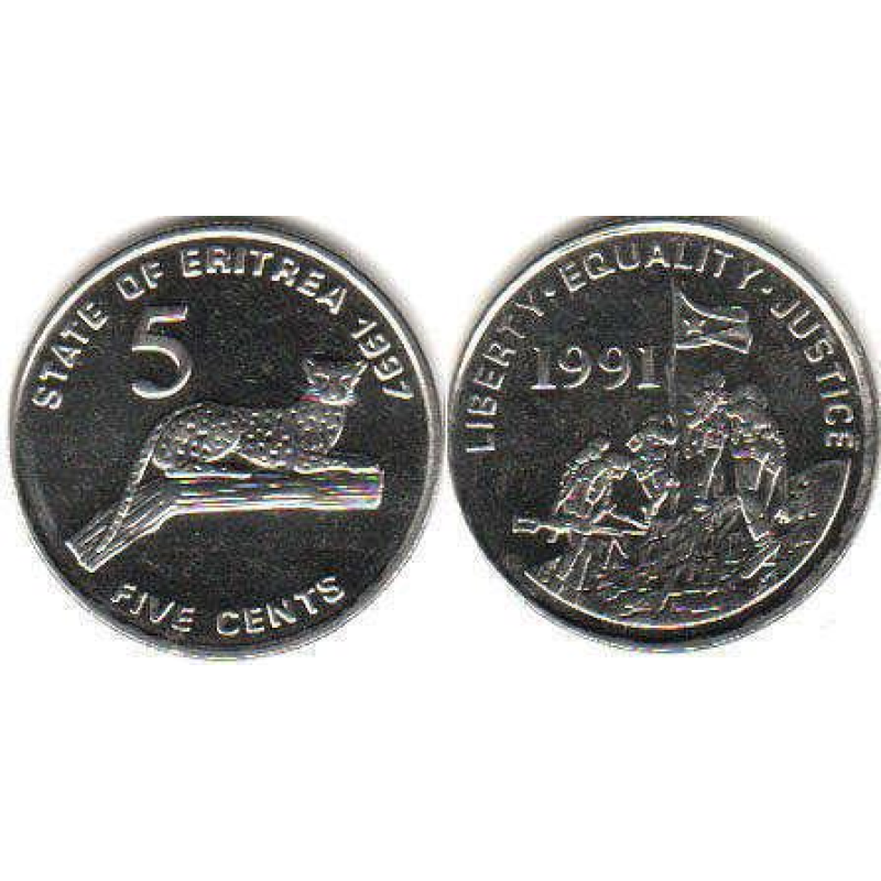 Eritrea Еритрея 5 Cents 1997 UNC
