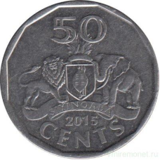 Swaziland Свазіленд — 50 Cents 2015 UNC