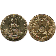 Djibouti Джибути 20 Francs 2016 UNC