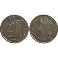 Франция 25 сантимов 1903 год