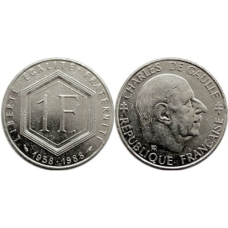 Франція 1 франк 1988 Франція — 30 років П“ятої Республіки